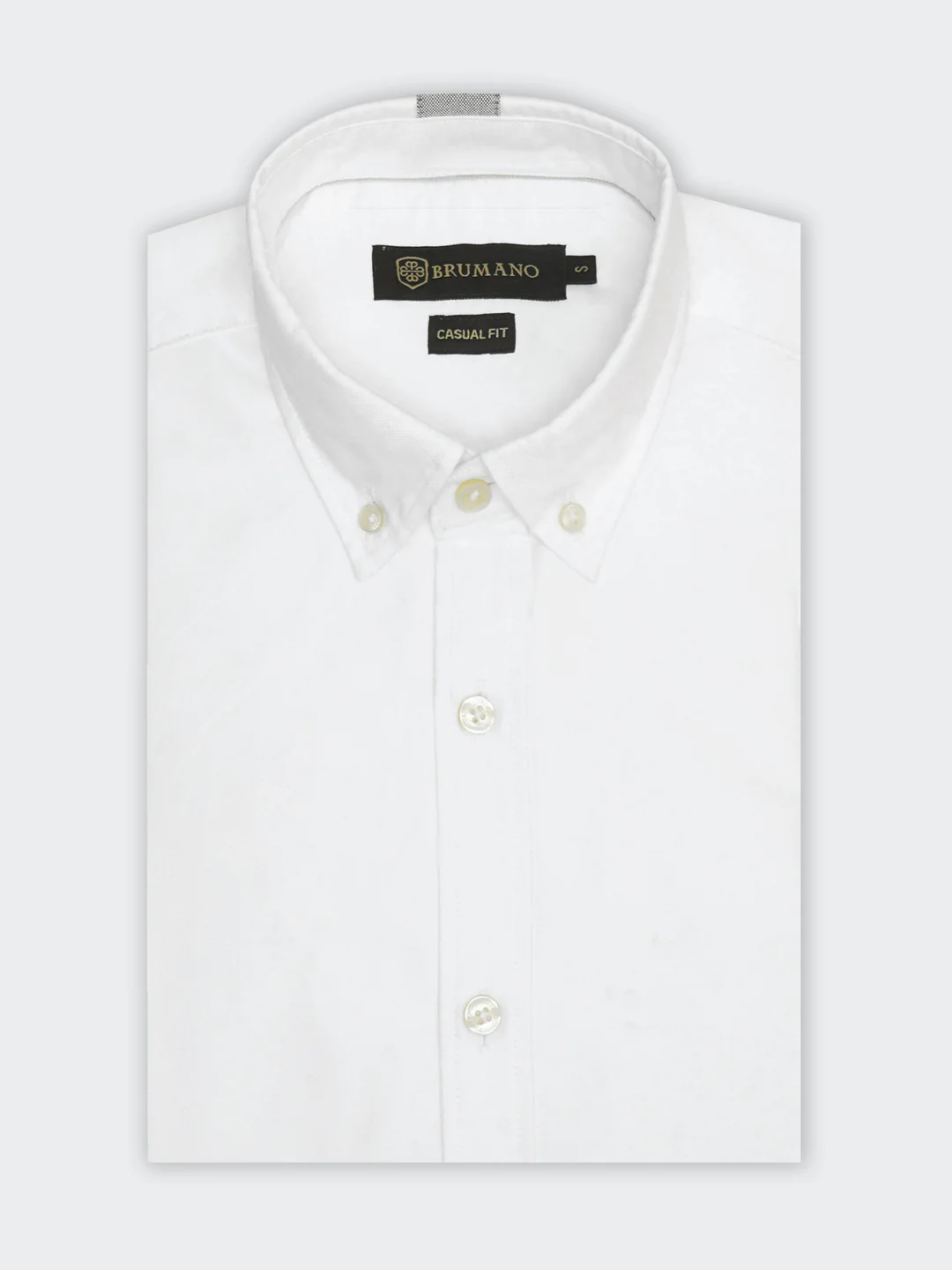 White Oxford button-down shirt for custom corporate uniform manufacturing in Pakistan